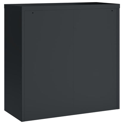 vidaXL Aktenschrank Anthrazit 90x40x130 cm Stahl