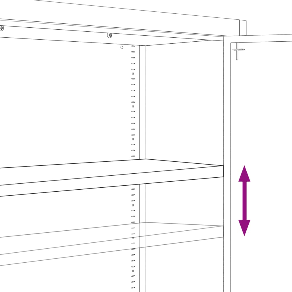 vidaXL Aktenschrank Anthrazit 90x40x130 cm Stahl