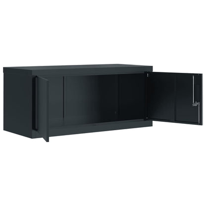 vidaXL Aktenschrank Anthrazit 90x40x180 cm Stahl