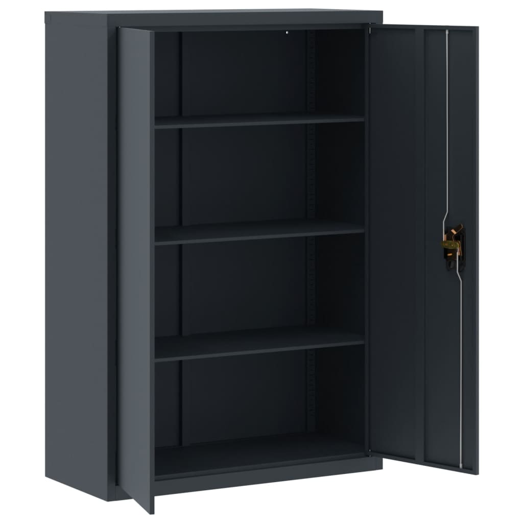 vidaXL Aktenschrank Anthrazit 90x40x180 cm Stahl