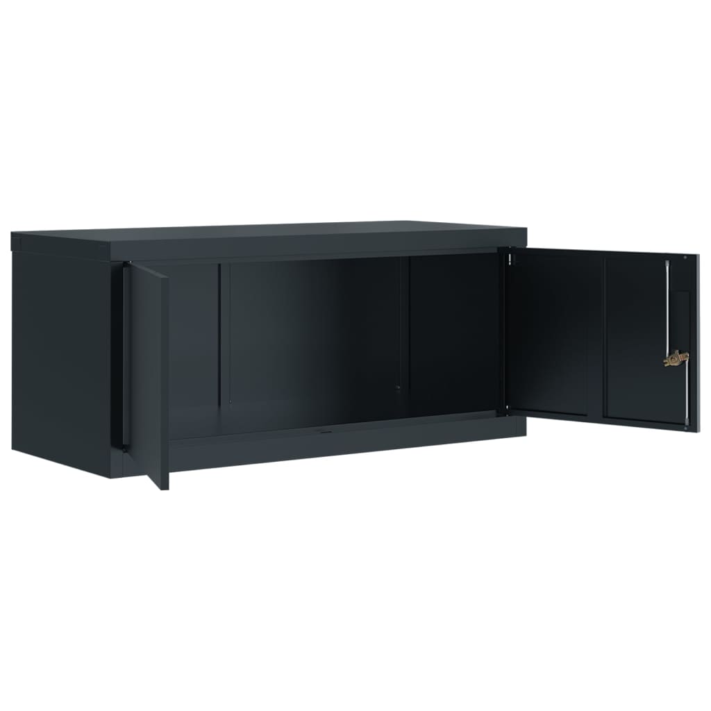 vidaXL Aktenschrank Anthrazit 90x40x220 cm Stahl