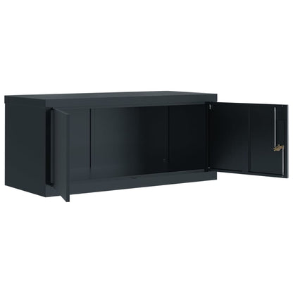 vidaXL Aktenschrank Anthrazit 90x40x220 cm Stahl