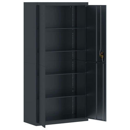 vidaXL Aktenschrank Anthrazit 90x40x220 cm Stahl