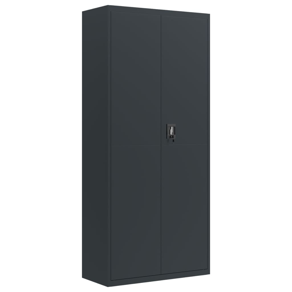 Aktenschrank Anthrazit 90x40x240 cm Stahl