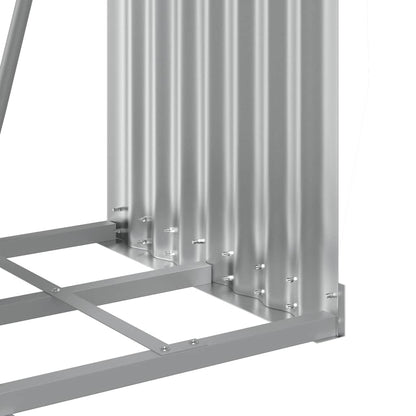 Kaminholzunterstand Hellgrau 40x45x100 cm Verzinkter Stahl