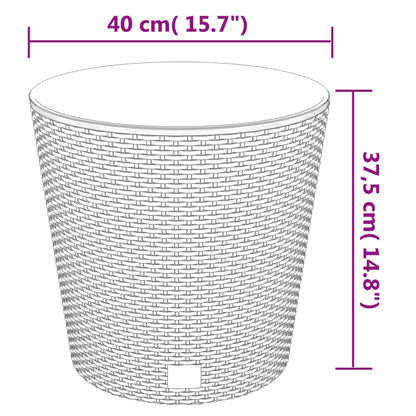 vidaXL Pflanzkübel mit herausnehmbaren Einsatz Anthrazit 35/37,5 L PP