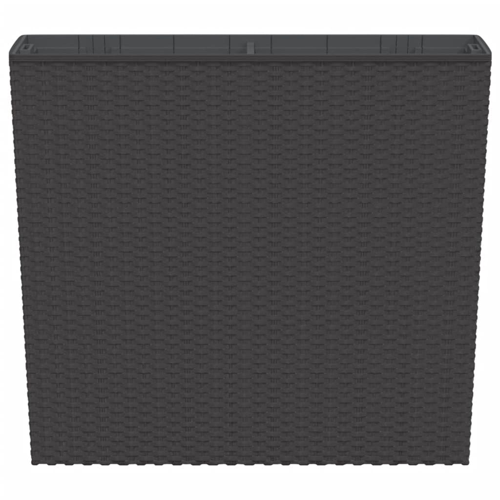 vidaXL Pflanzkübel mit herausnehmbaren Einsatz Braun 12/44 L PP-Rattan