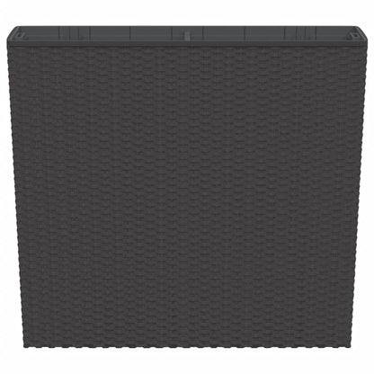 vidaXL Pflanzkübel mit herausnehmbaren Einsatz Braun 12/44 L PP-Rattan