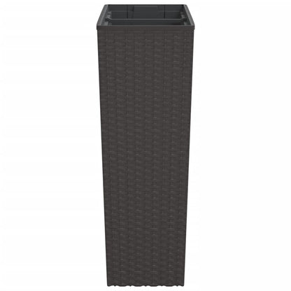 vidaXL Pflanzkübel mit herausnehmbaren Einsatz Braun 12/44 L PP-Rattan