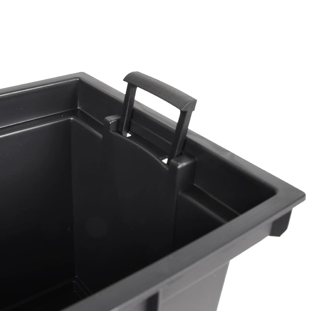 vidaXL Pflanzkübel mit herausnehmbaren Einsatz Braun 12/44 L PP-Rattan