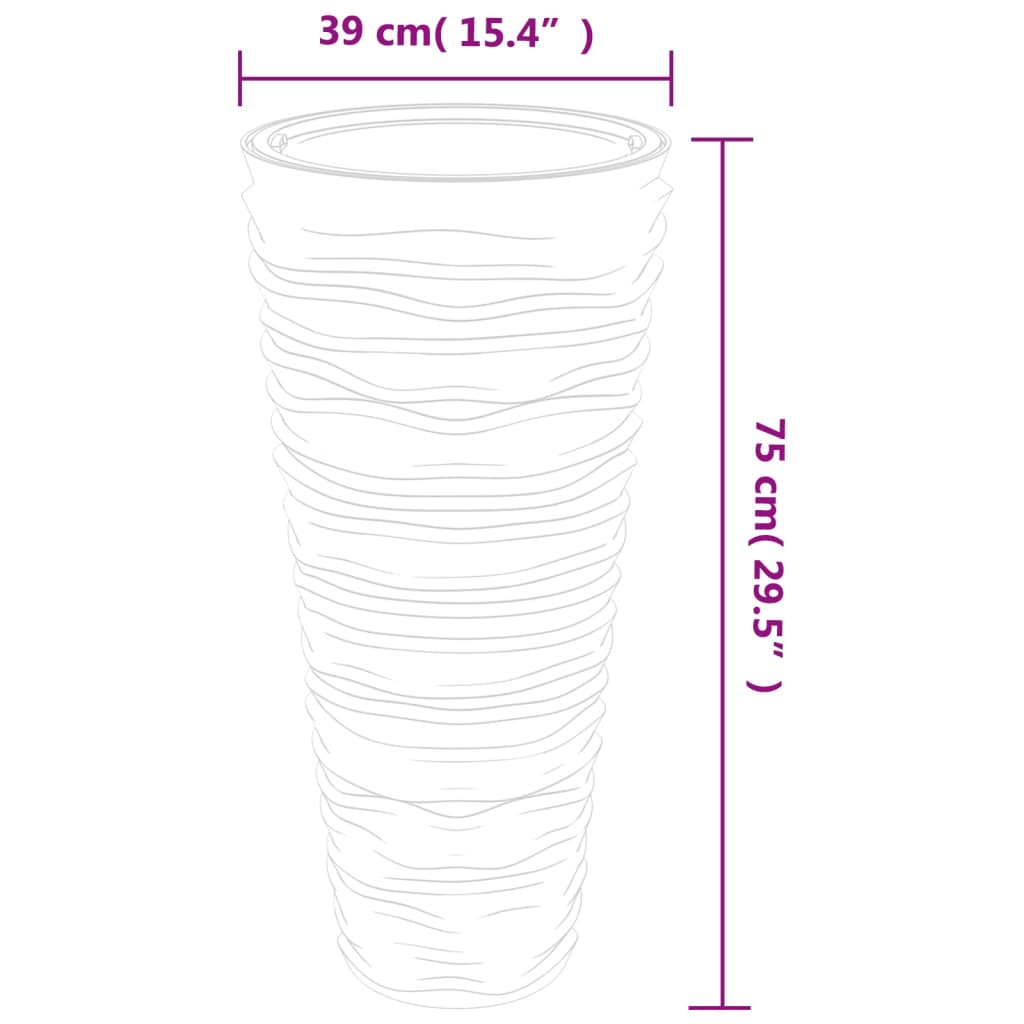 vidaXL Pflanzkübel mit herausnehmbaren Einsatz Mokka 18/45 L PP