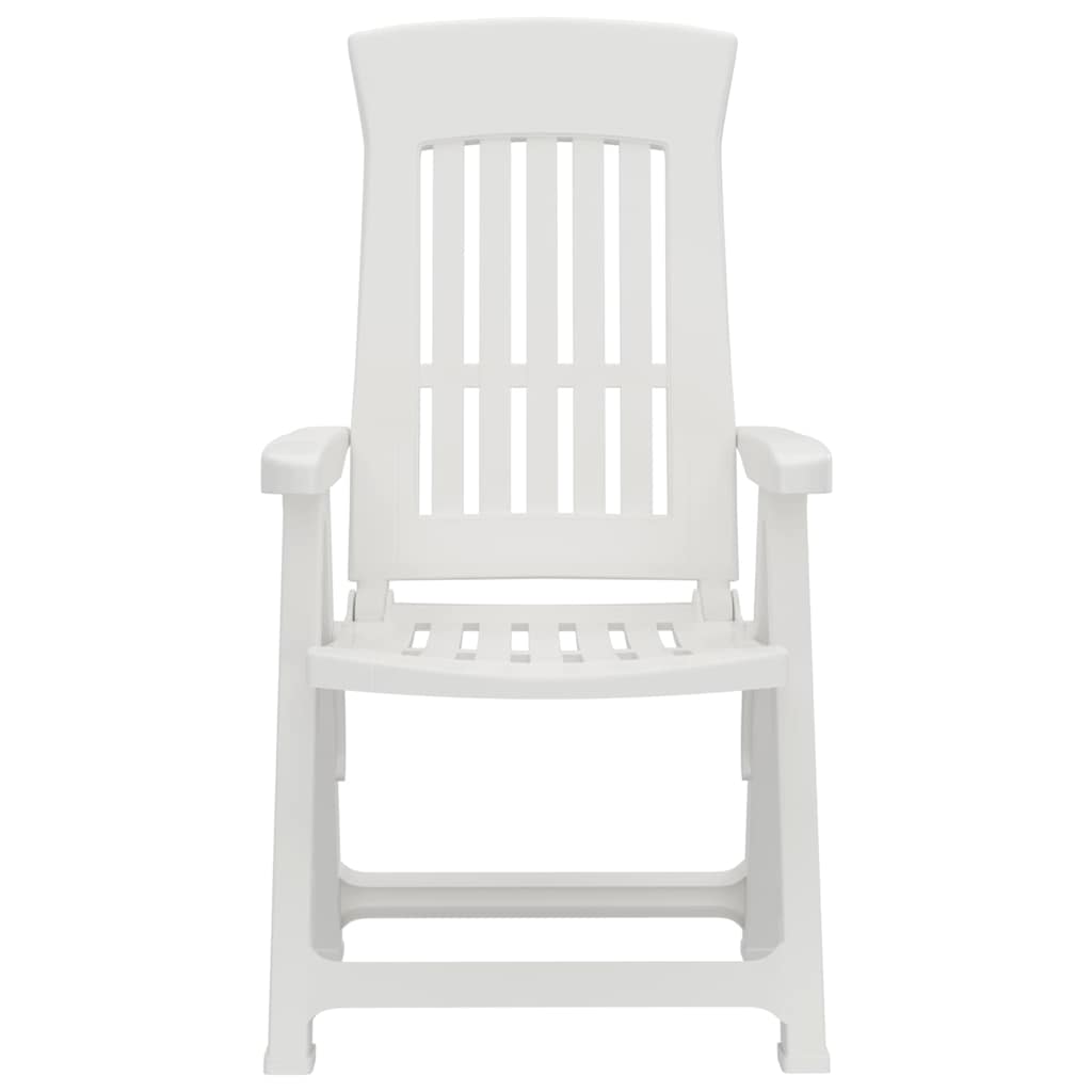 vidaXL Chaises de jardin 2 pcs. Réglables Blanc PP