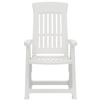 vidaXL Chaises de jardin 2 pcs. Réglables Blanc PP