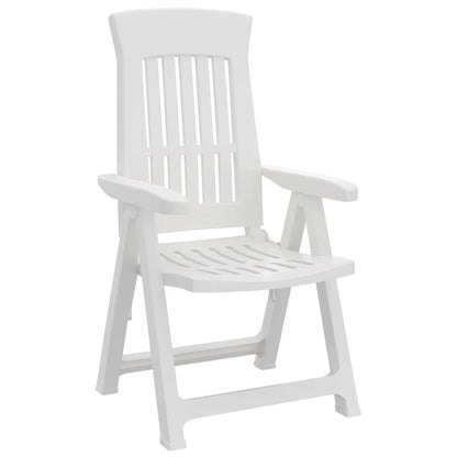 vidaXL Chaises de jardin 2 pcs. Réglables Blanc PP
