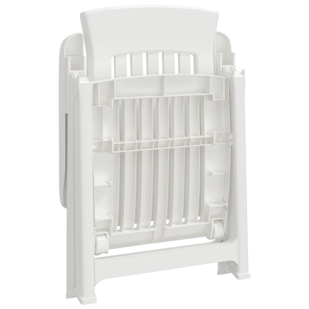 vidaXL Chaises de jardin 2 pcs. Réglables Blanc PP