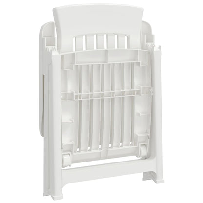 vidaXL Chaises de jardin 2 pcs. Réglables Blanc PP
