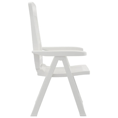 vidaXL Chaises de jardin 2 pcs. Réglables Blanc PP