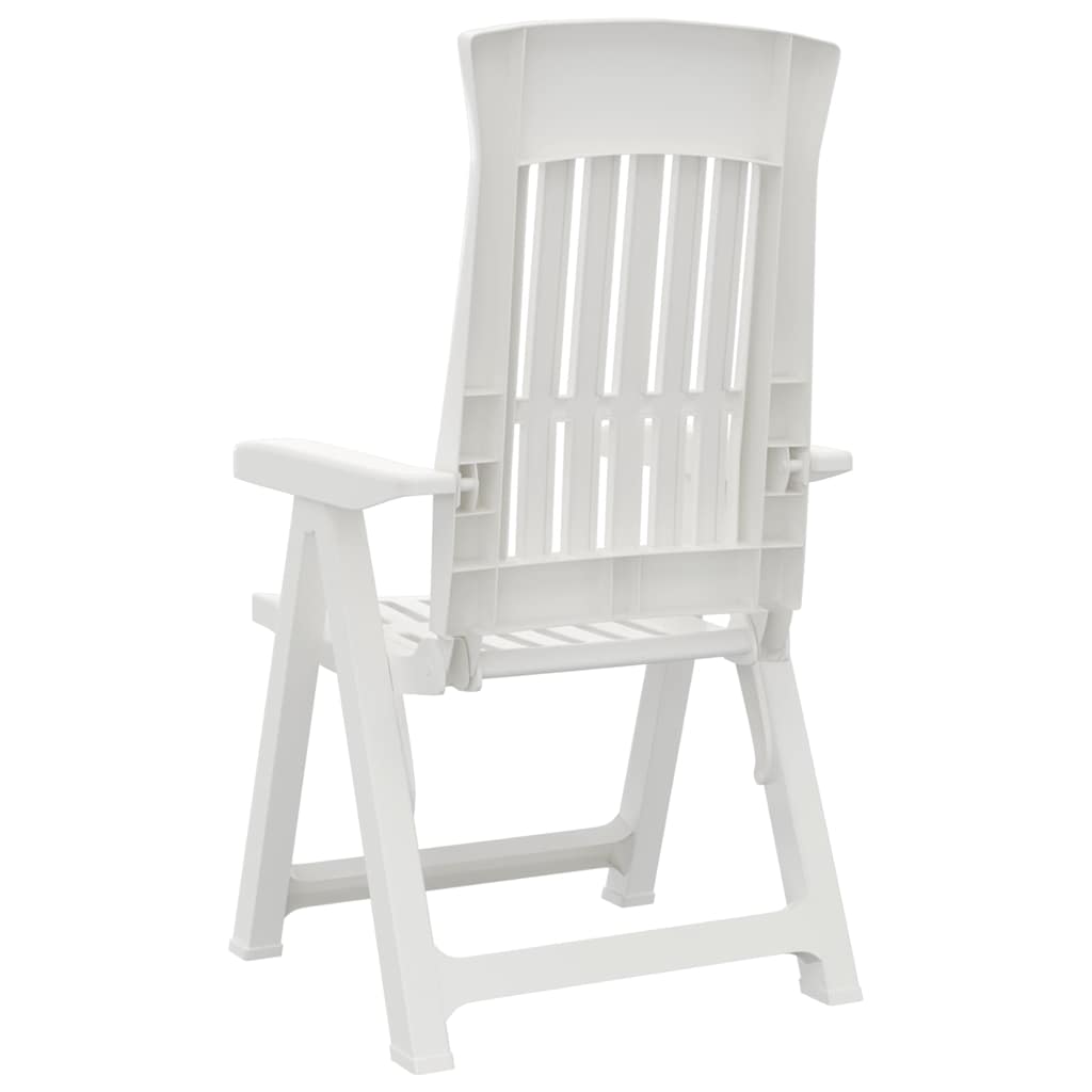 vidaXL Chaises de jardin 2 pcs. Réglables Blanc PP
