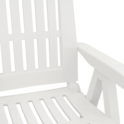 vidaXL Chaises de jardin 2 pcs. Réglables Blanc PP