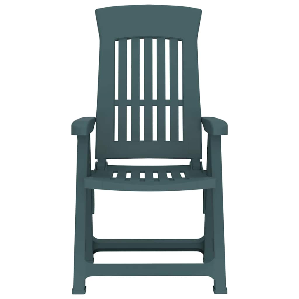 vidaXL Chaises de jardin 2 pcs Réglables Vert PP