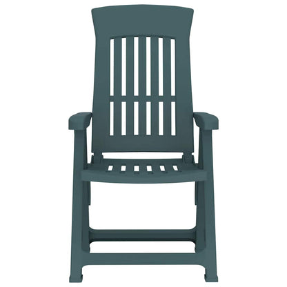 vidaXL Chaises de jardin 2 pcs Réglables Vert PP