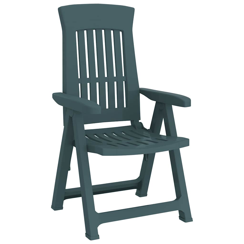 vidaXL Chaises de jardin 2 pcs Réglables Vert PP
