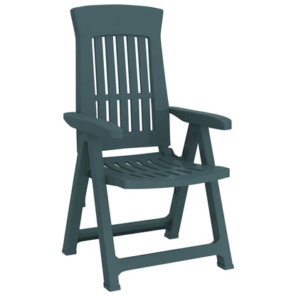 vidaXL Chaises de jardin 2 pcs Réglables Vert PP