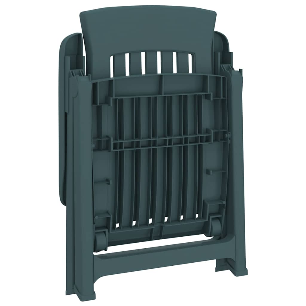 vidaXL Chaises de jardin 2 pcs Réglables Vert PP