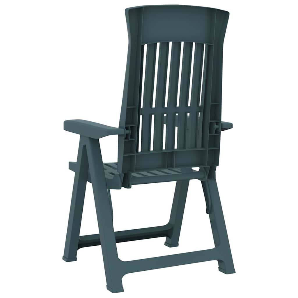 vidaXL Chaises de jardin 2 pcs Réglables Vert PP