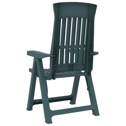 vidaXL Chaises de jardin 2 pcs Réglables Vert PP