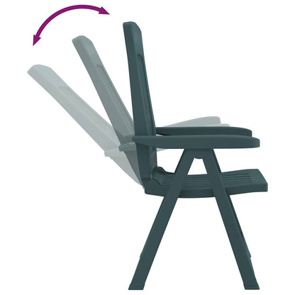 vidaXL Chaises de jardin 2 pcs Réglables Vert PP