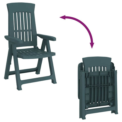 vidaXL Chaises de jardin 2 pcs Réglables Vert PP
