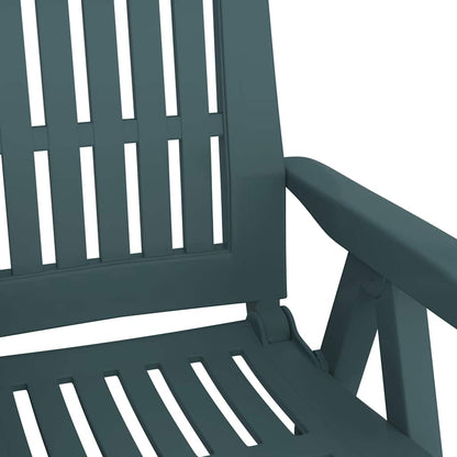 vidaXL Chaises de jardin 2 pcs Réglables Vert PP