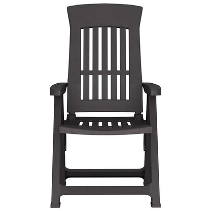 vidaXL Chaises de jardin 2 pcs. Réglables Anthracite PP