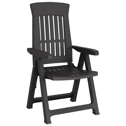vidaXL Chaises de jardin 2 pcs. Réglables Anthracite PP