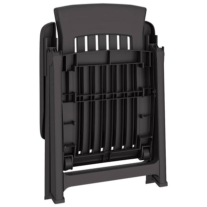 vidaXL Chaises de jardin 2 pcs. Réglables Anthracite PP