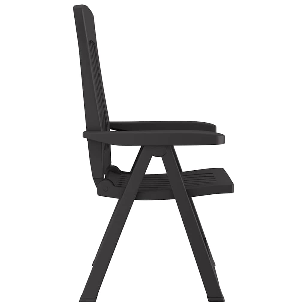vidaXL Chaises de jardin 2 pcs. Réglables Anthracite PP