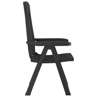 vidaXL Chaises de jardin 2 pcs. Réglables Anthracite PP