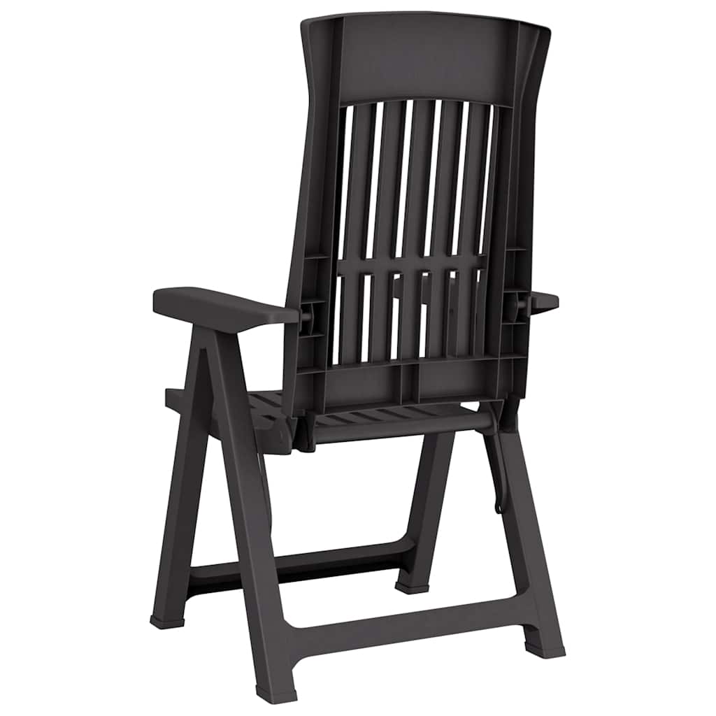 vidaXL Chaises de jardin 2 pcs. Réglables Anthracite PP