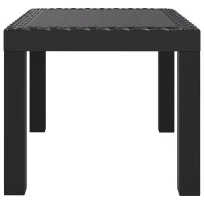 vidaXL Gartentisch Anthrazit 59x47x40 cm PP