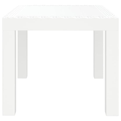 vidaXL Gartentisch Weiß 59x47x40 cm PP