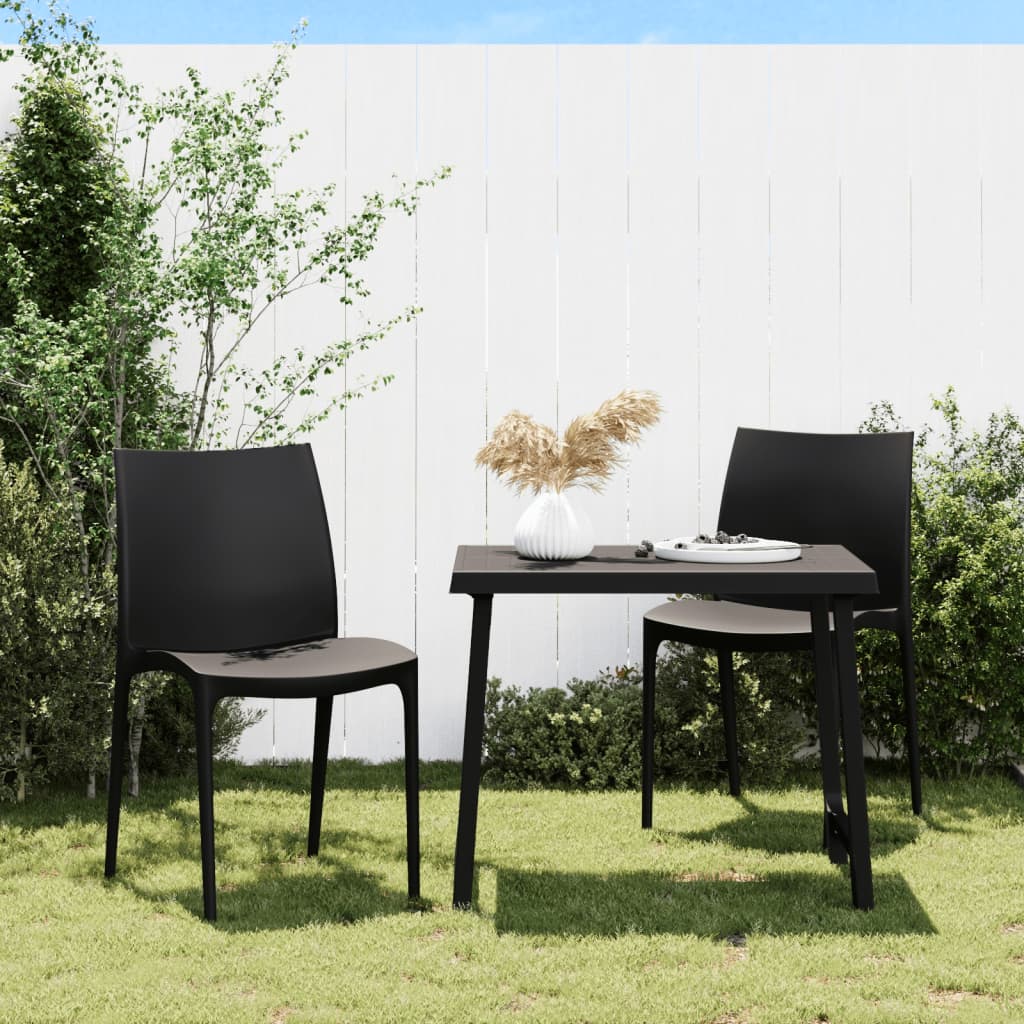vidaXL Chaises de jardin 2 pcs Anthracite 50x46x80 cm Polypropylène