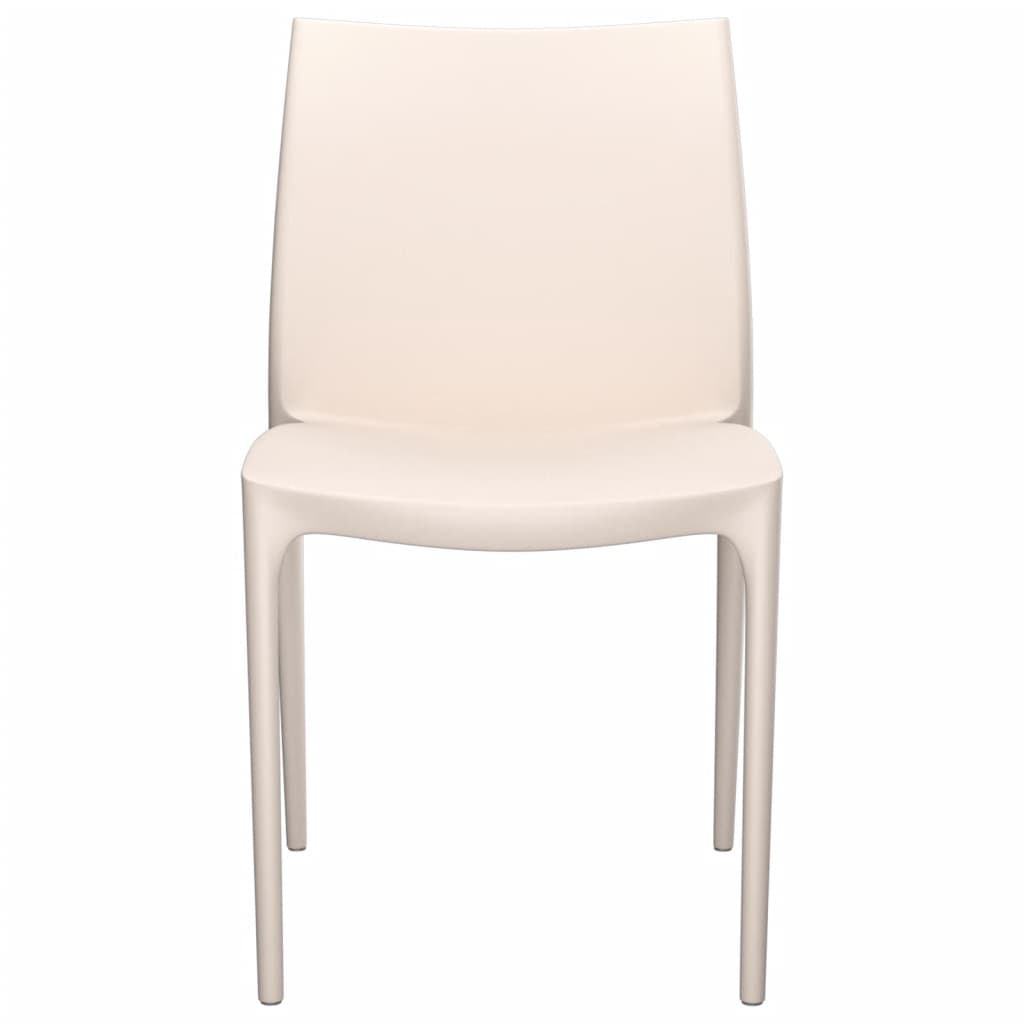 vidaXL Chaises de jardin 2 pcs Crème 50x46x80 cm Polypropylène