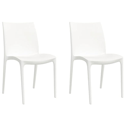 vidaXL Chaises de jardin 2 pcs Blanc 50x46x80 cm Polypropylène