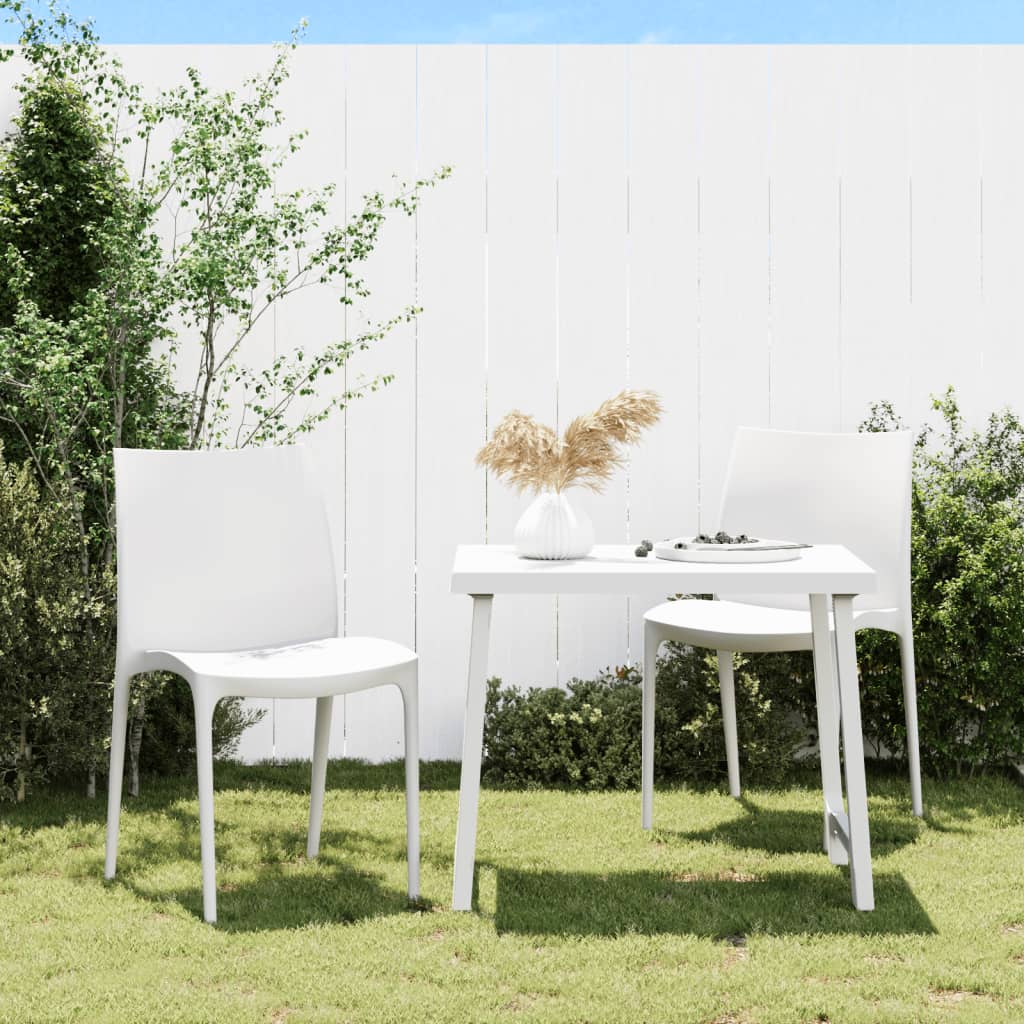 vidaXL Chaises de jardin 2 pcs Blanc 50x46x80 cm Polypropylène