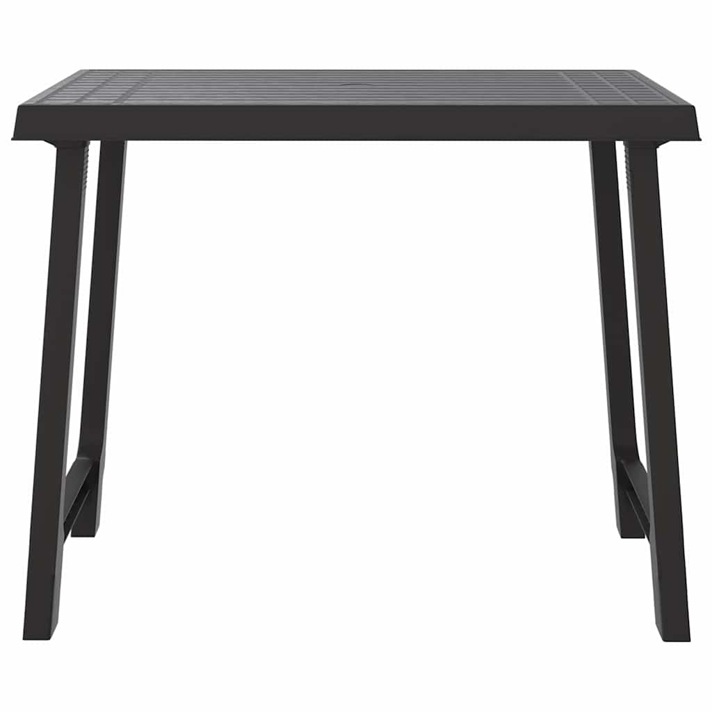 vidaXL Campingtisch Anthrazit 79x56x64 cm PP Holzoptik