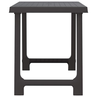 vidaXL Campingtisch Anthrazit 79x56x64 cm PP Holzoptik
