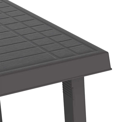 vidaXL Campingtisch Anthrazit 79x56x64 cm PP Holzoptik