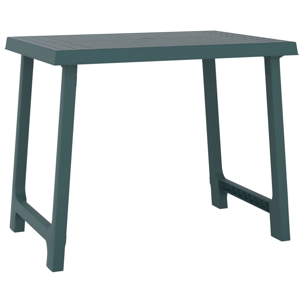 vidaXL Campingtisch Grün 79x56x64 cm PP Holzoptik