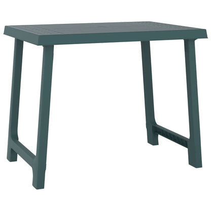 vidaXL Campingtisch Grün 79x56x64 cm PP Holzoptik